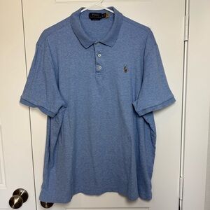 Ralph Lauren Blue Polo Shirt with Embroidered Logo